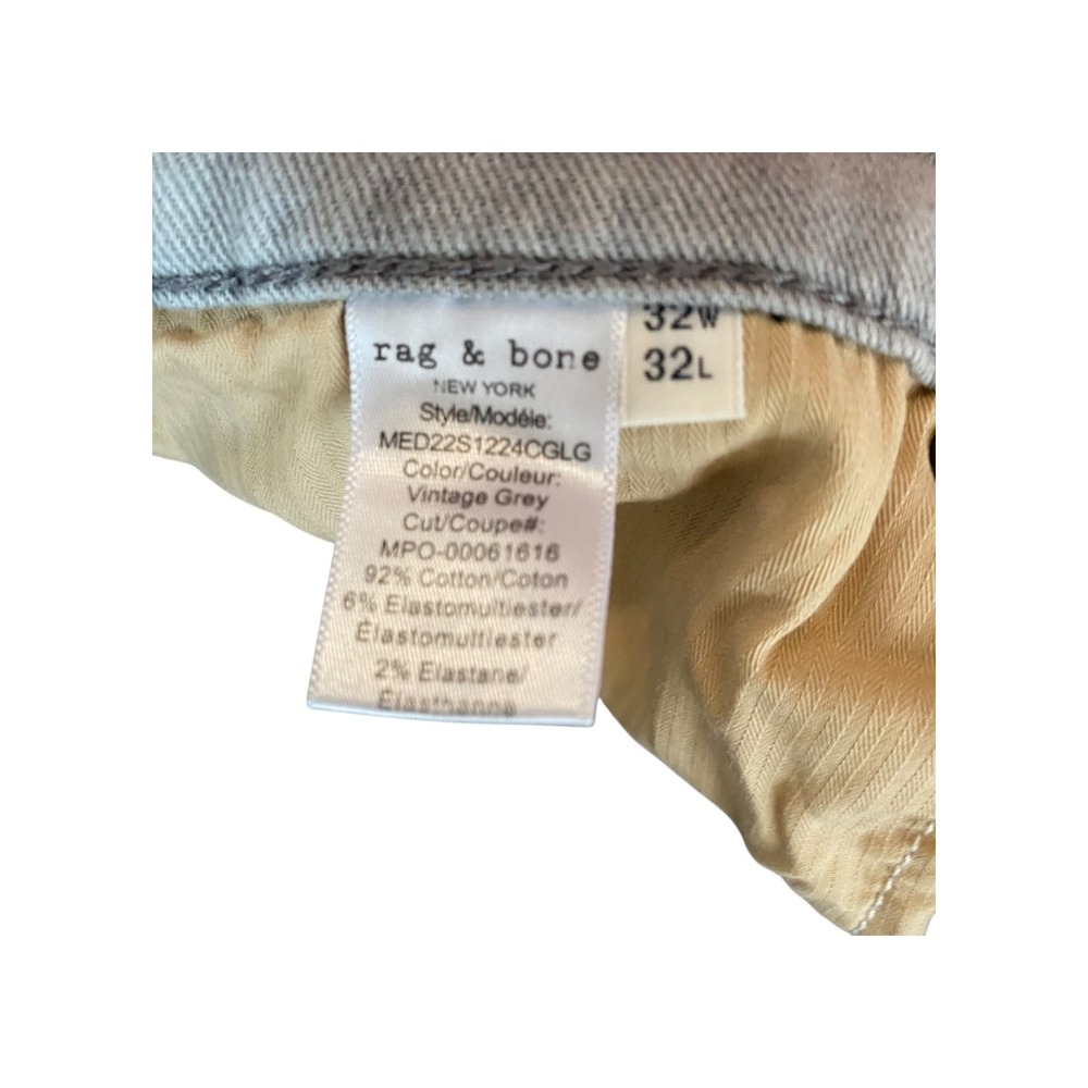 Rag & Bone Fit 1 Skinny Jeans 32x32 Vintage Gray Denim Five-Pocket Design - Picture 4 of 9
